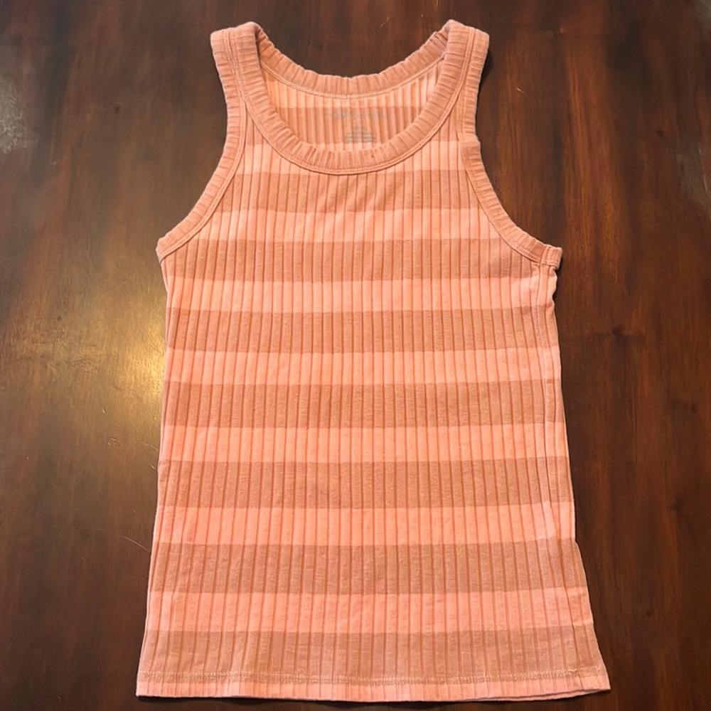 Pink striped tank top, American Eagle, woman’s small, from smoke-free home.